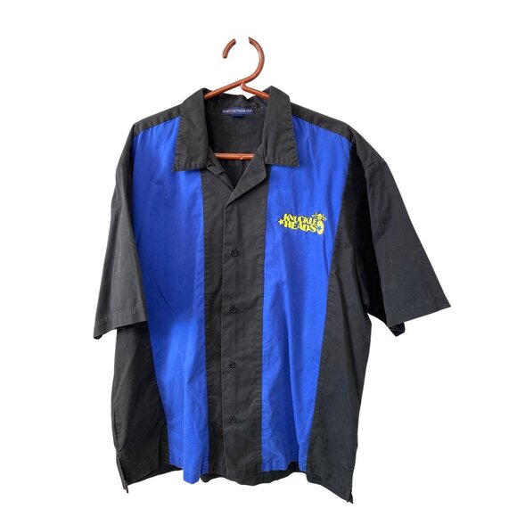 Port Authority Other - Port Authority Knuckleheads Bowling & Amusement Park Shirt XL Black & Blue